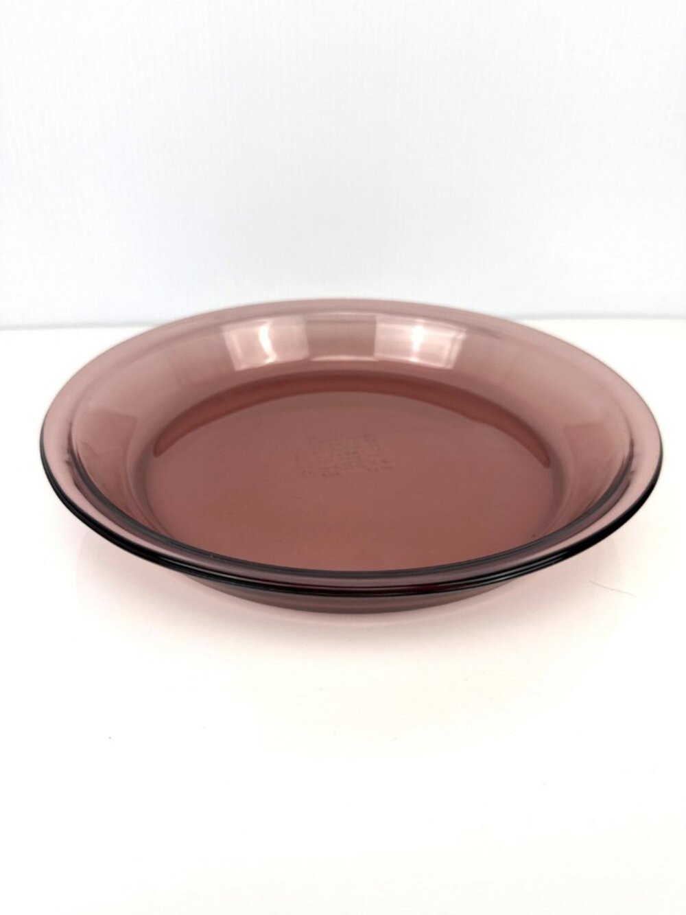 4 Vintage PYREX Vision #209 Cranberry Glass 80's Oven & Microwave Safe Pie Plate